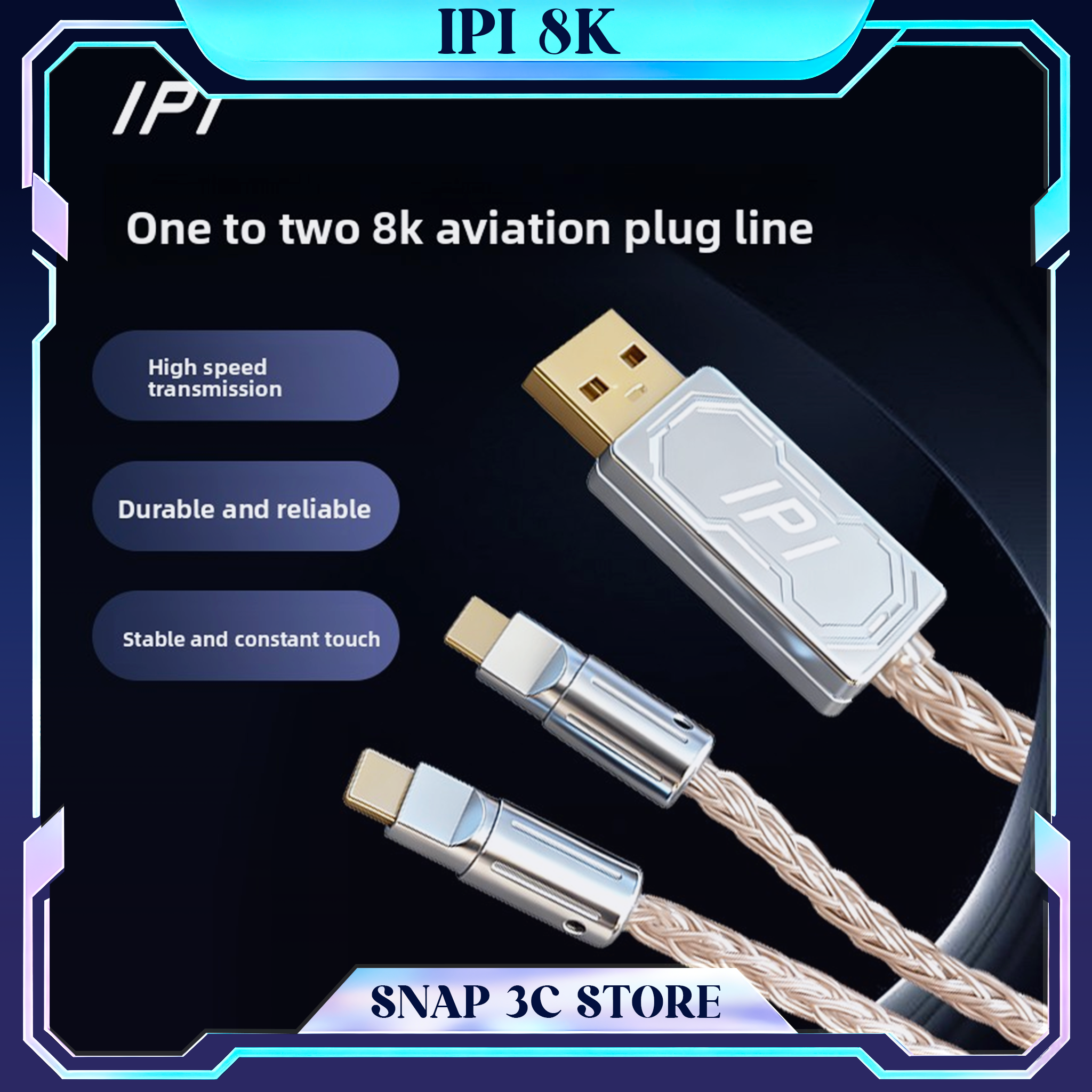 Gaming Keyboard Splitter - IPI Aviator Cable 1-to-2 Splitter for