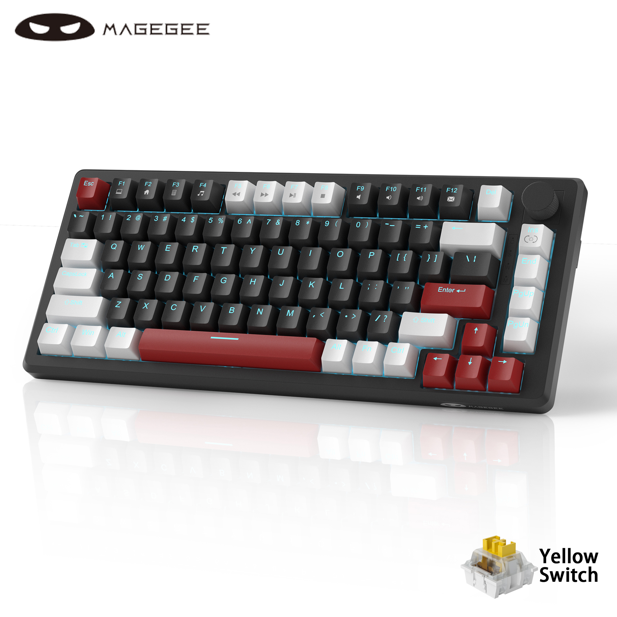 Keyboard Gaming Blue Switch - MageGee 75% Mechanical Gaming Keyboard with