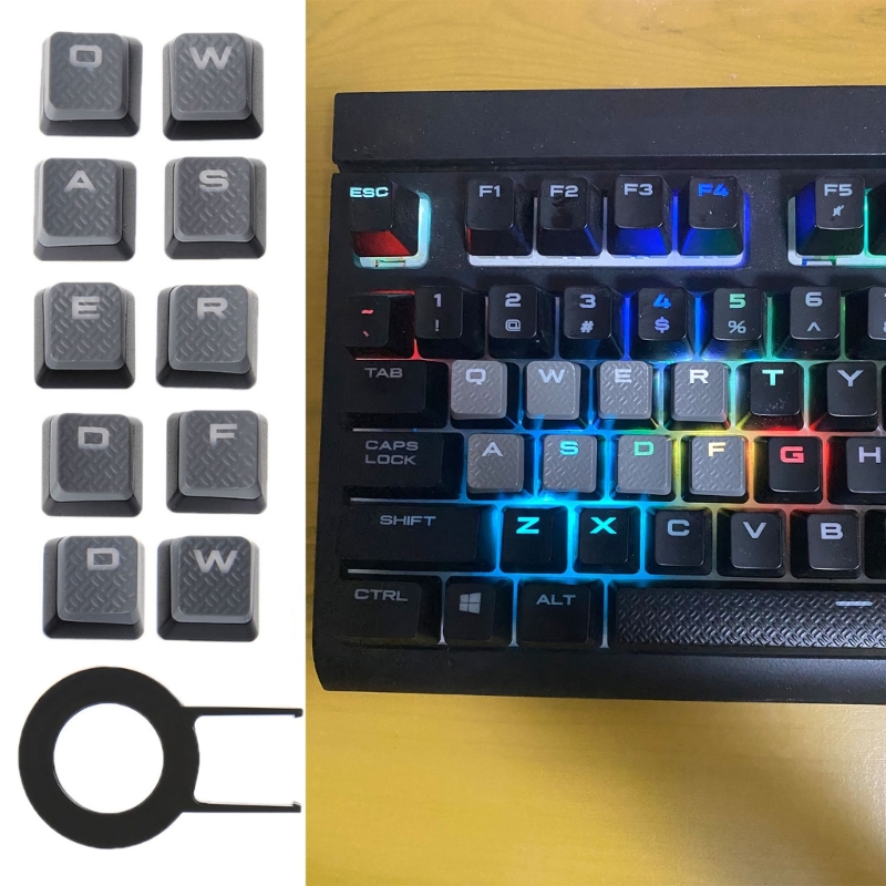 Gaming Keyboard Backlit - 10 Keys Backlit Keycaps Non-slip for