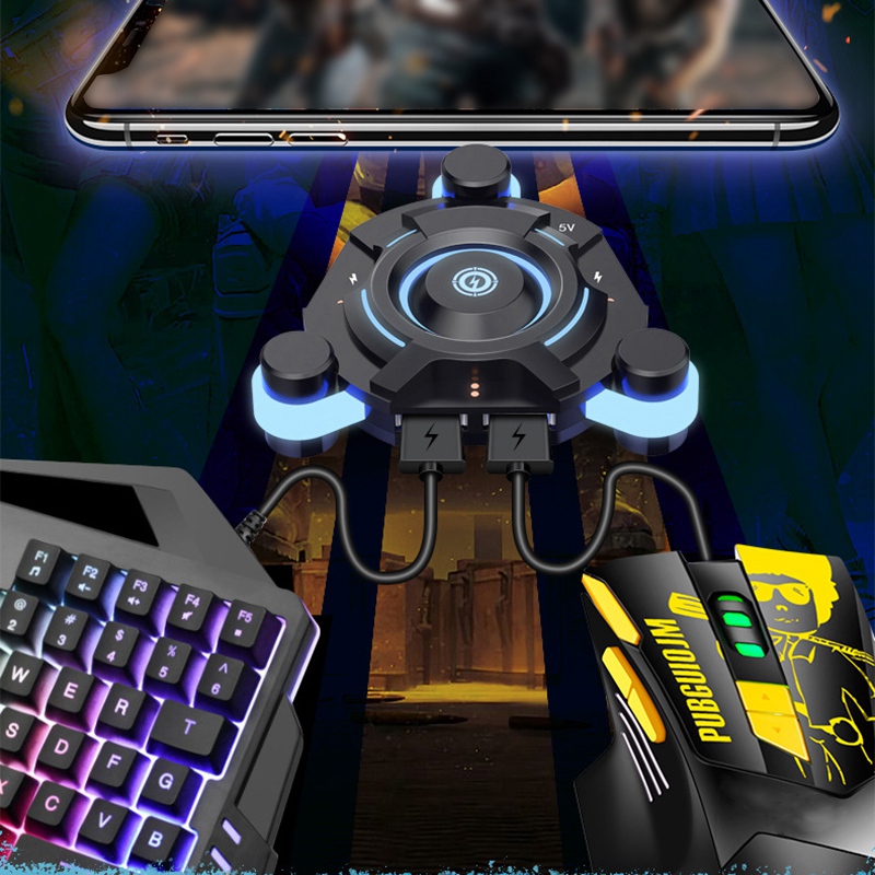 Gaming Keyboard And Mouse Converter For Mobile - ABFN-Mobile Gamepad Controller Gaming Keyboard Mouse