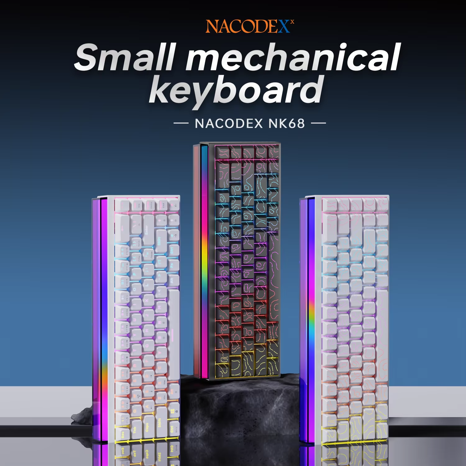 Keyboard Gaming Transparent - New Ajazz Nacodex Nk68 Mechanical Keyboard