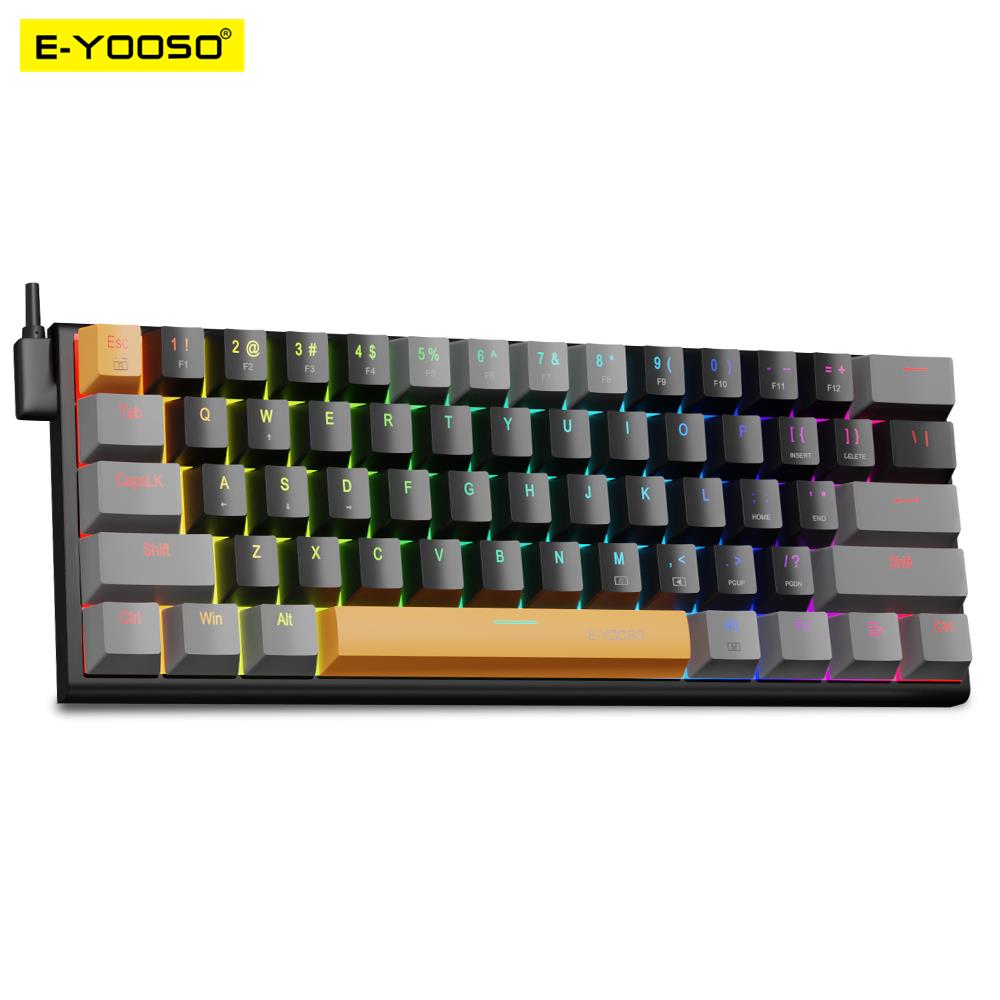 Keyboard Gaming Blue Switch - E-YOOSO Z11 RGB USB 60% Mini