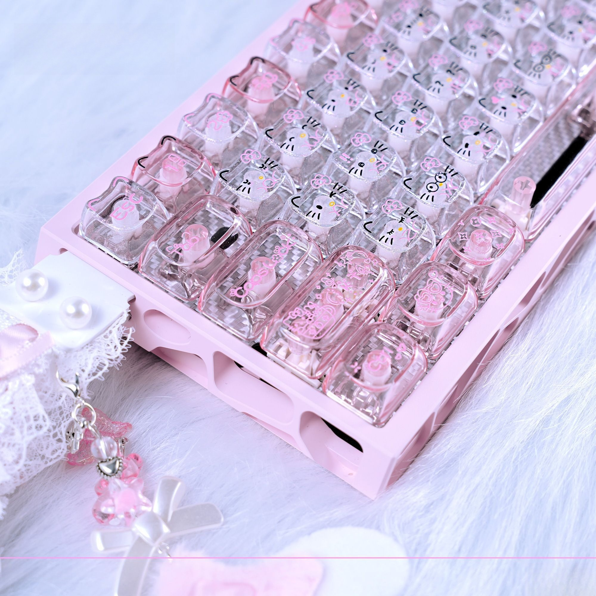 Anime Sanrio Hello Kitty Trans - Keyboard Gaming Transparent incelemesi ve fiyatı