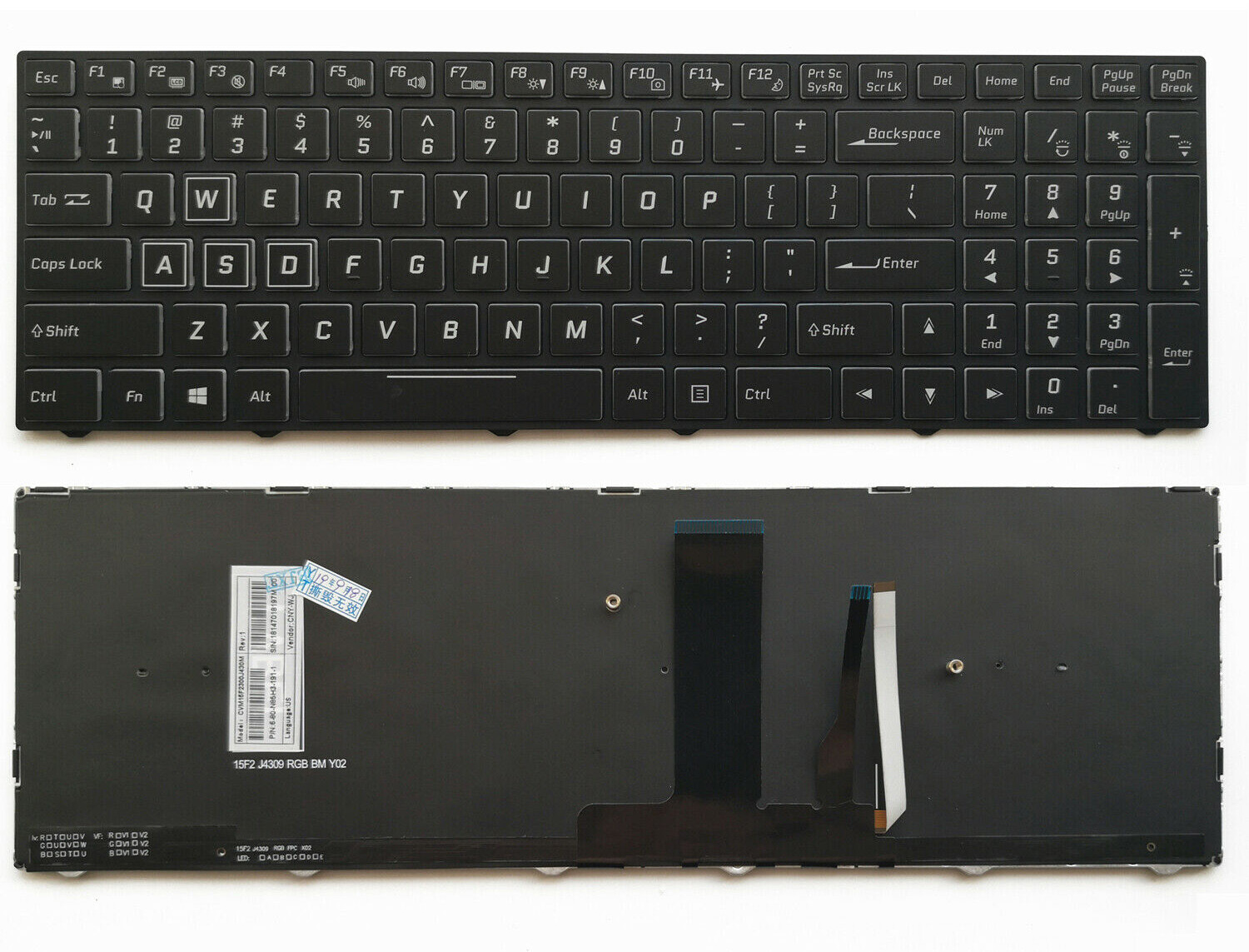 New for Clevo N855EJ1 N850EK1  - Gaming Keyboard Backlit incelemesi ve fiyatı