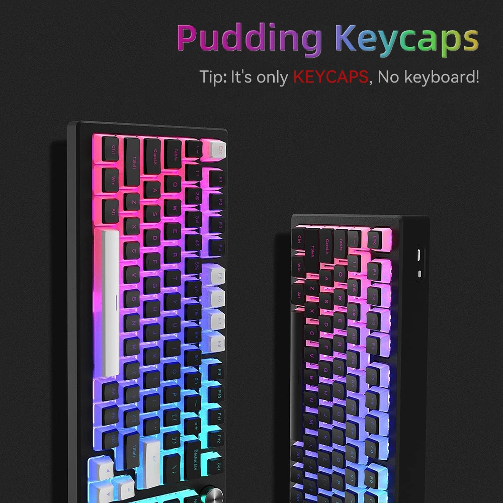 New Pudding PBT Keycaps 129 Ke - Keyboard Gaming Transparent incelemesi ve fiyatı