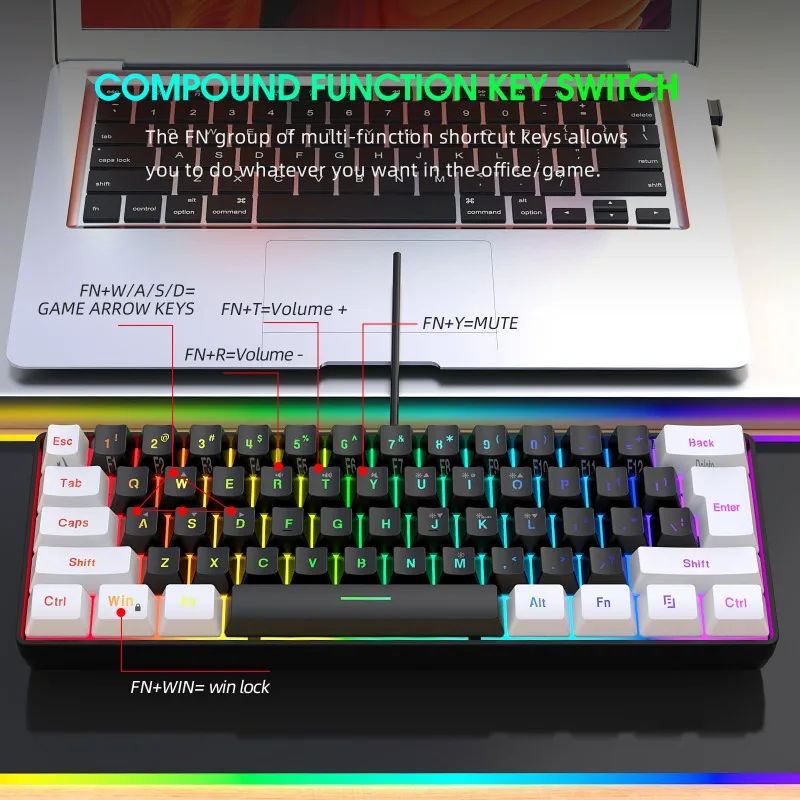 Keyboard and mouse 60% compute - Gaming Keyboard Bundle incelemesi ve fiyatı