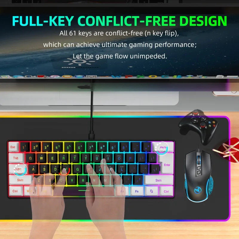 Keyboard and mouse 60% compute - Gaming Keyboard Bundle incelemesi ve fiyatı