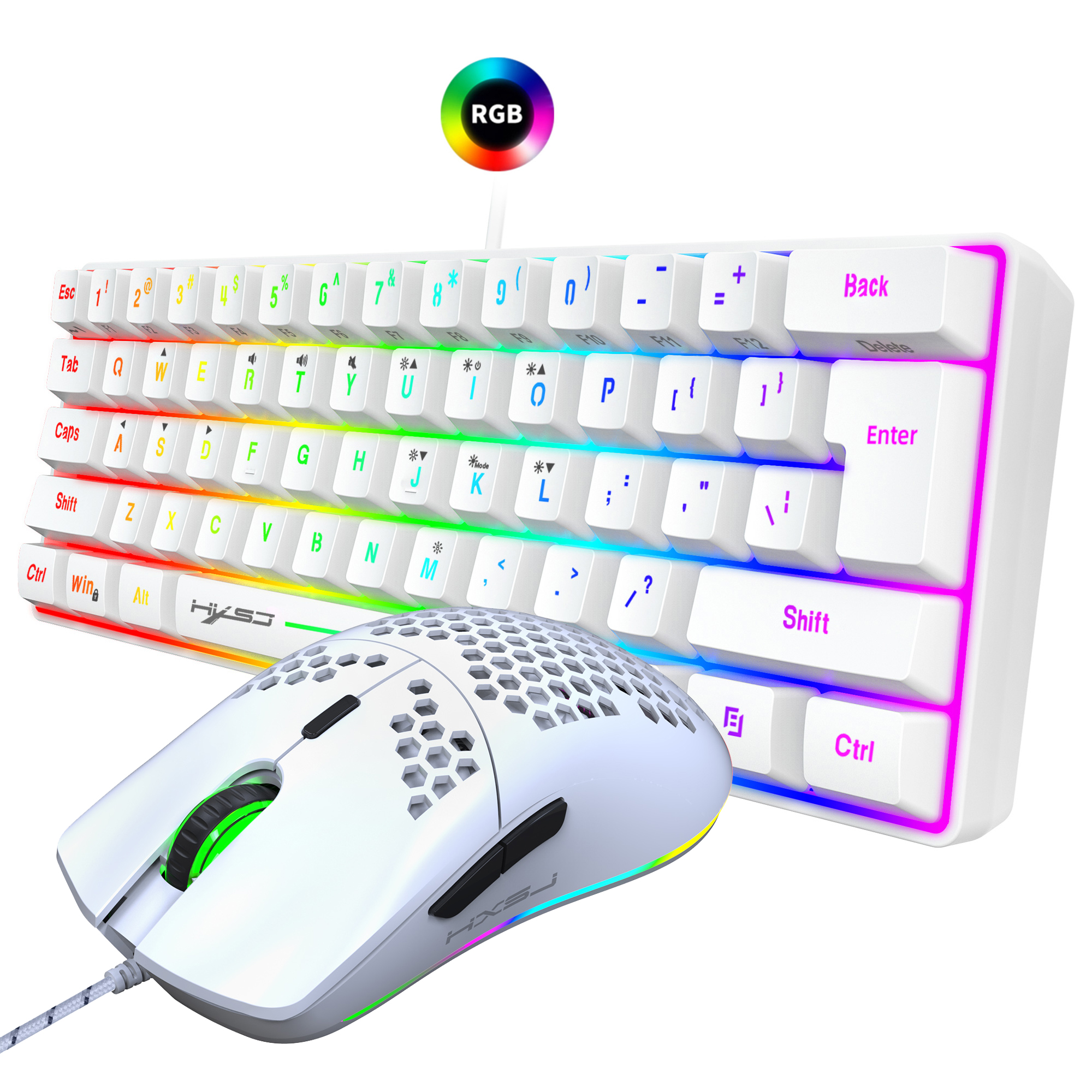 Hot selling HXSJ 61 keys V700  - Gaming Keyboard Bundle incelemesi ve fiyatı
