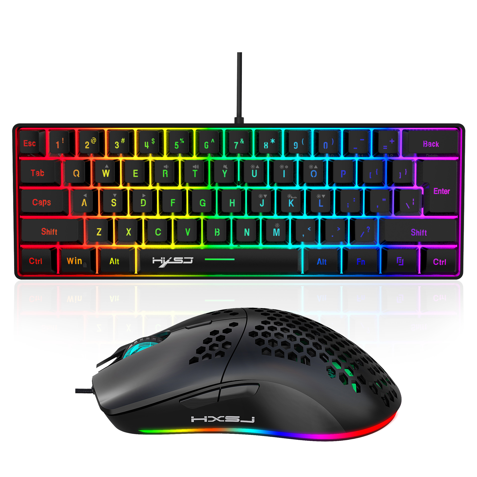 Hot selling HXSJ 61 keys V700  - Gaming Keyboard Bundle incelemesi ve fiyatı