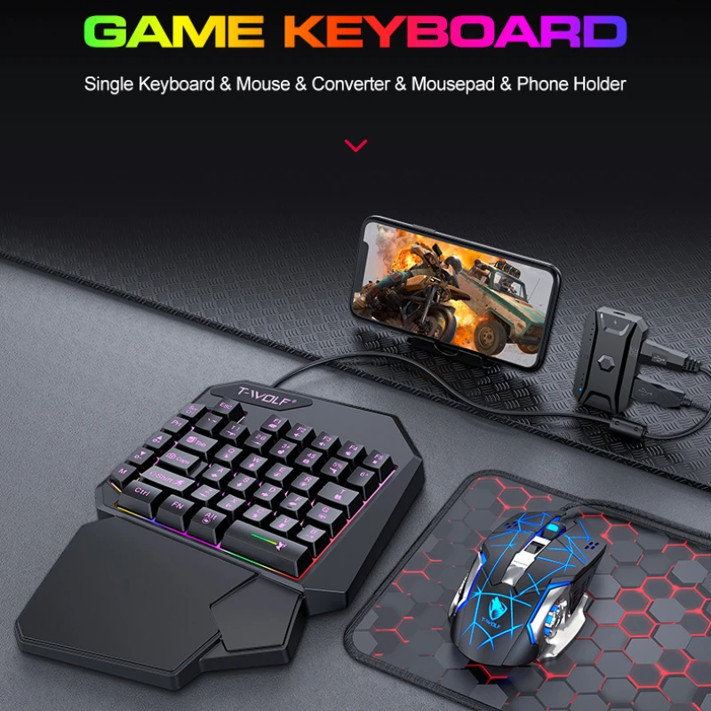 T-WOLF TF900 One Handed Keyboa - Gaming Keyboard Hand incelemesi ve fiyatı