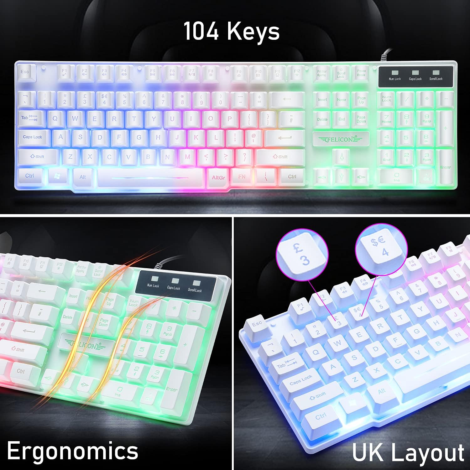 MAMBASNAKE T11 UK 100% Gaming  - Gaming Keyboard Bundle incelemesi ve fiyatı