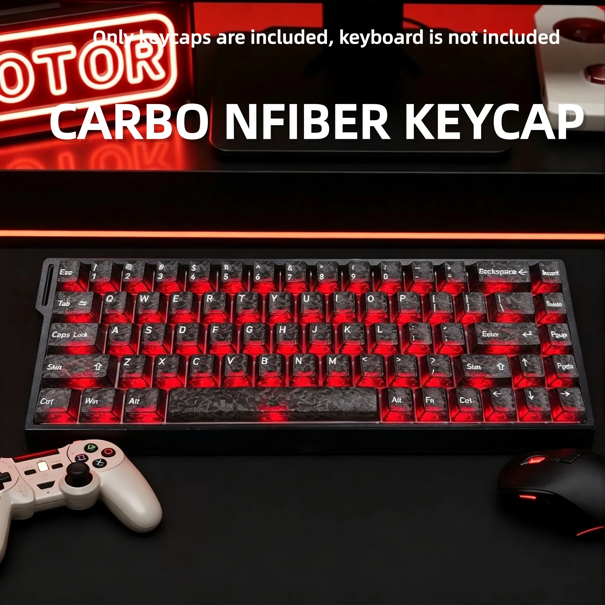 2026 New Forged Carbon Fiber T - Keyboard Gaming Transparent incelemesi ve fiyatı