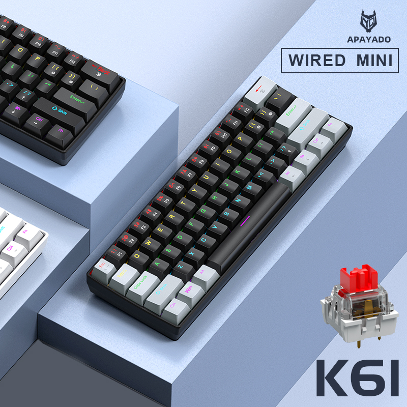 APAYADO K61 Mini Mechanical Ke - Keyboard Gaming Transparent incelemesi ve fiyatı