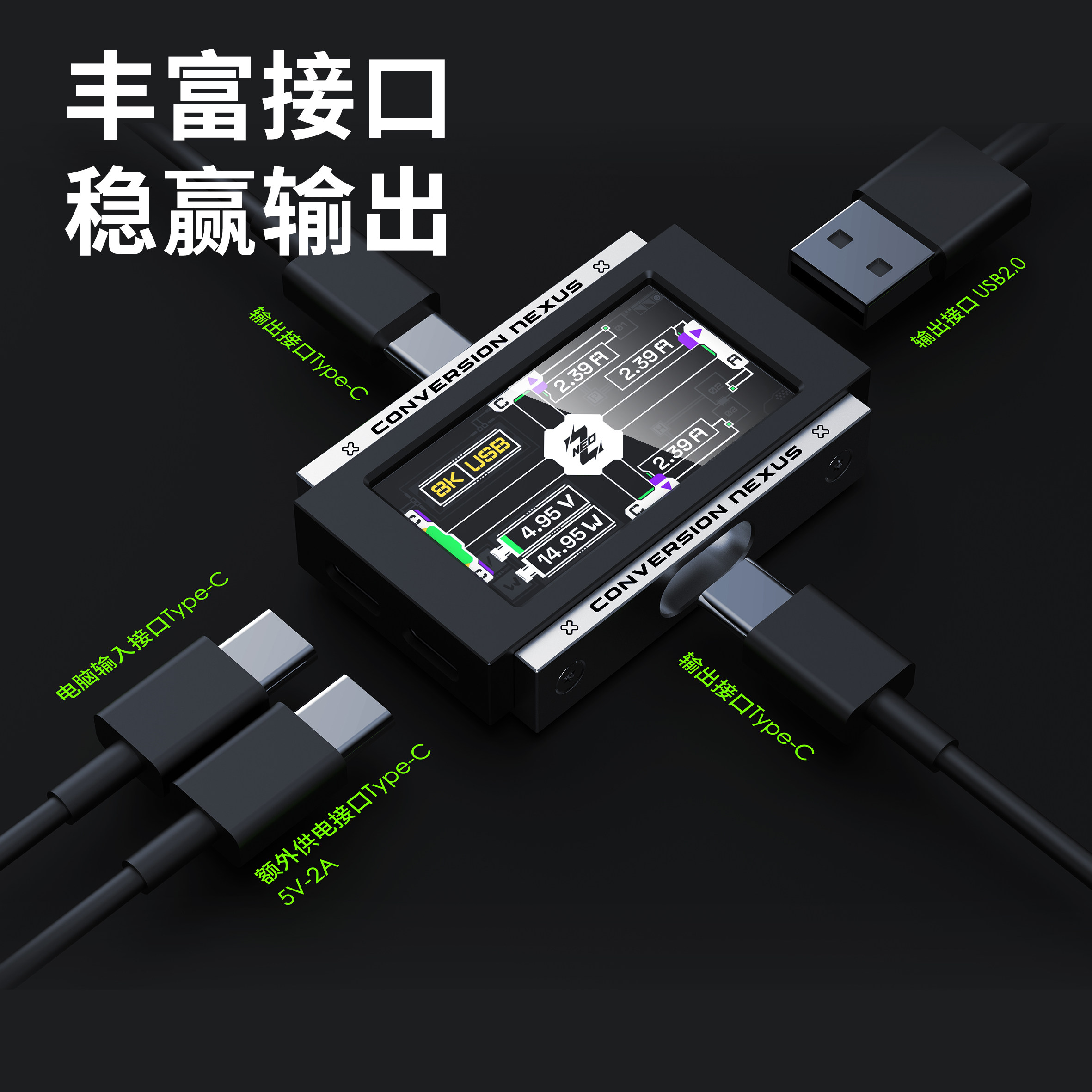 2-in-3-out Gaming USB Hub Inde - Gaming Keyboard Splitter incelemesi ve fiyatı
