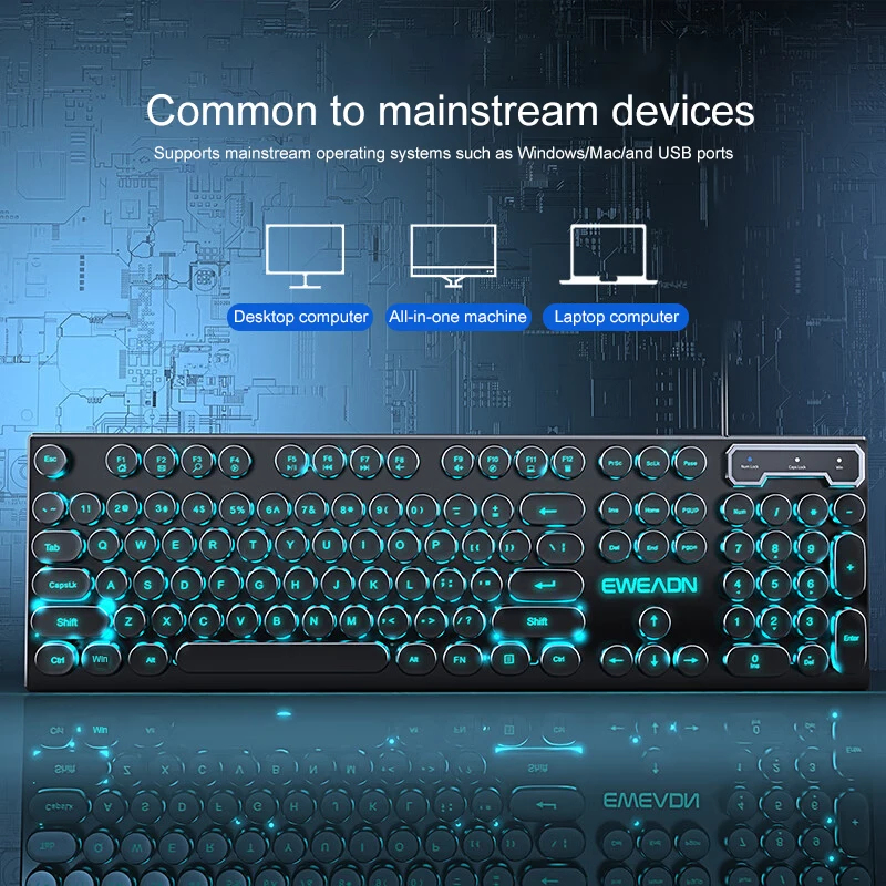 Retro Punk Mechanical Feel Key - Gaming Keyboard Backlit incelemesi ve fiyatı