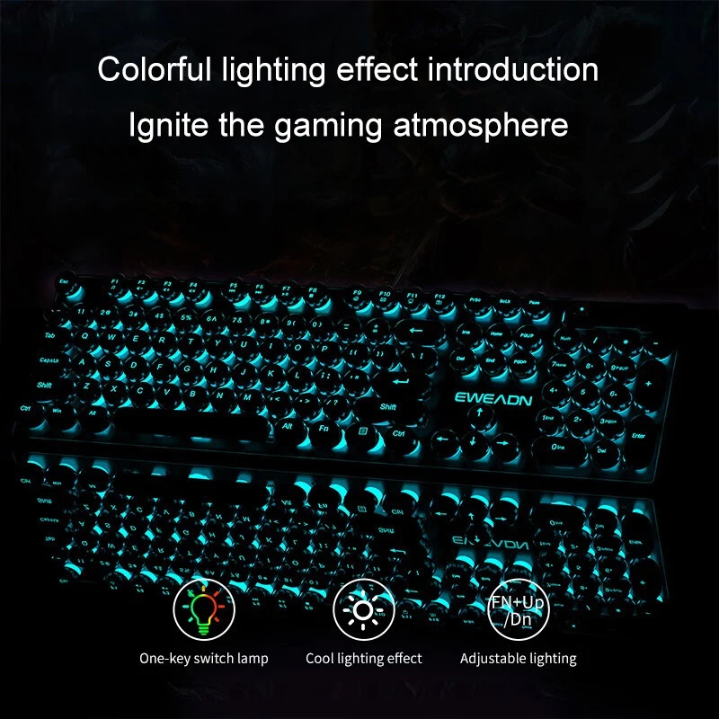 Retro Punk Mechanical Feel Key - Gaming Keyboard Backlit incelemesi ve fiyatı