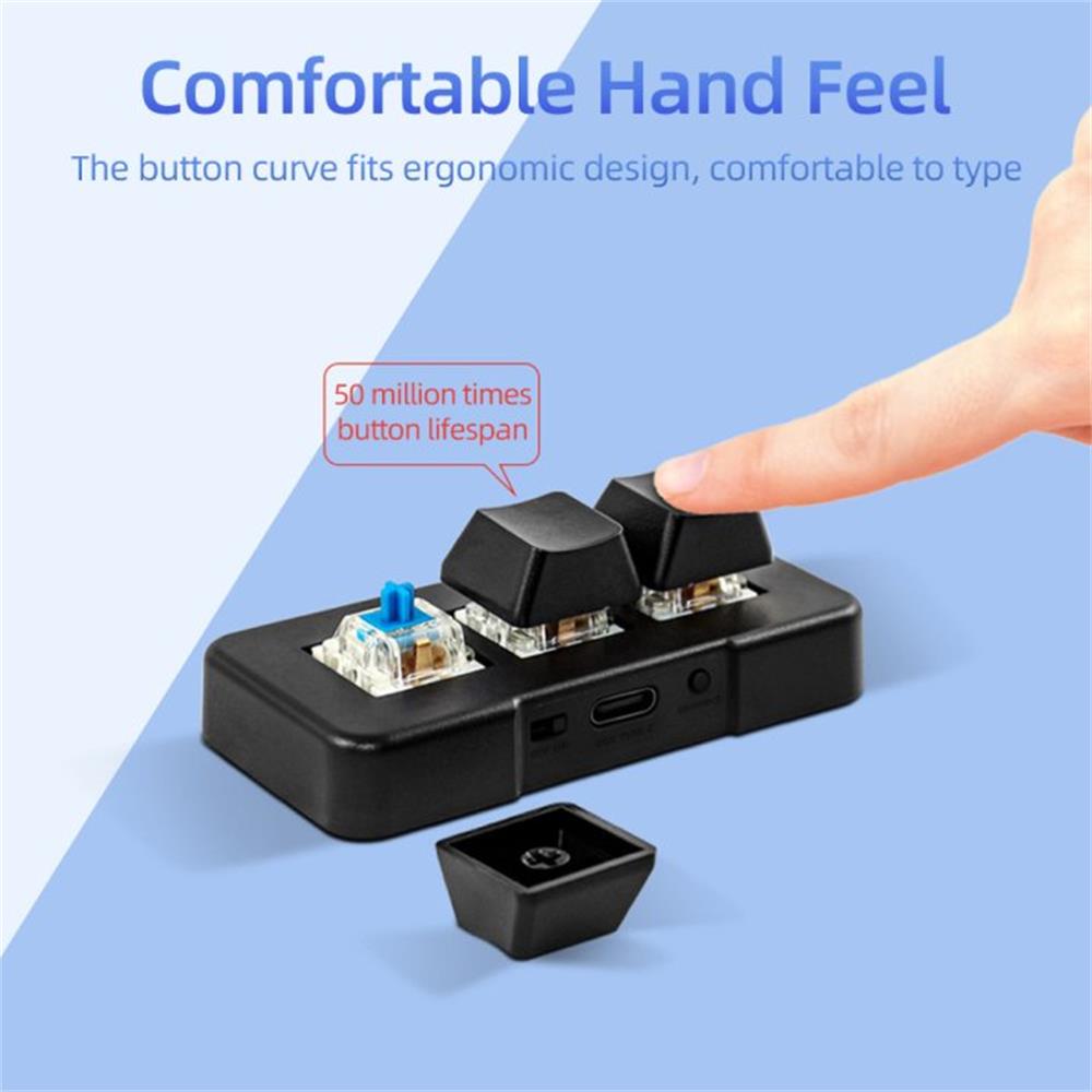MK321-Pro Small Keyboard 3-key - Keyboard Gaming Blue Switch incelemesi ve fiyatı