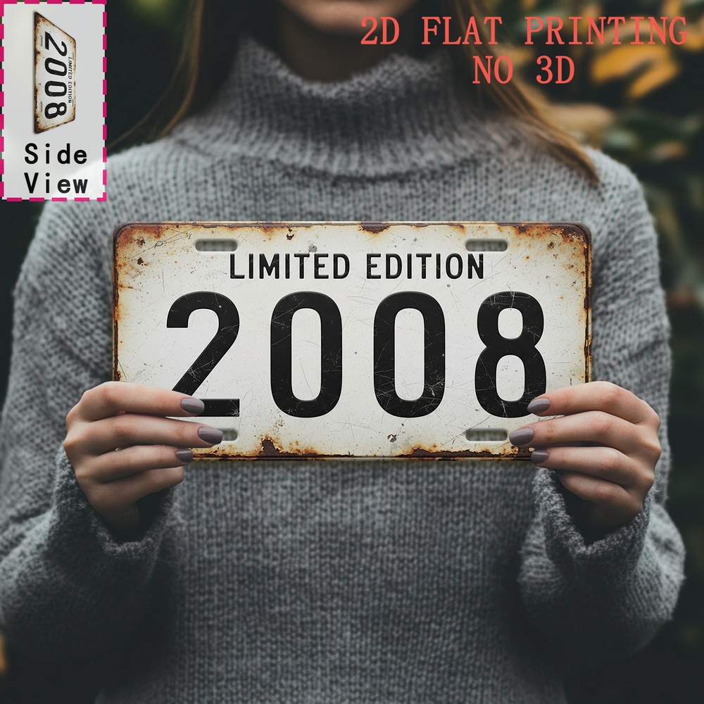 1pc Retro 2008 Aluminum Sign | - Brass Weight Plate incelemesi ve fiyatı