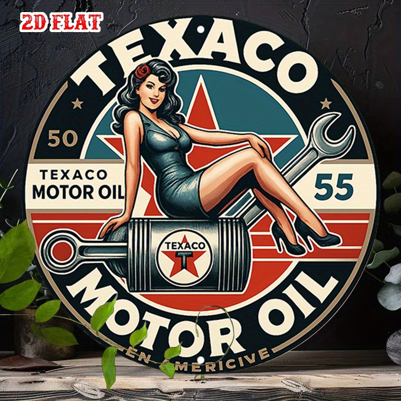 Round Metal Tin Sign Wall Deco - Brass Weight Plate incelemesi ve fiyatı