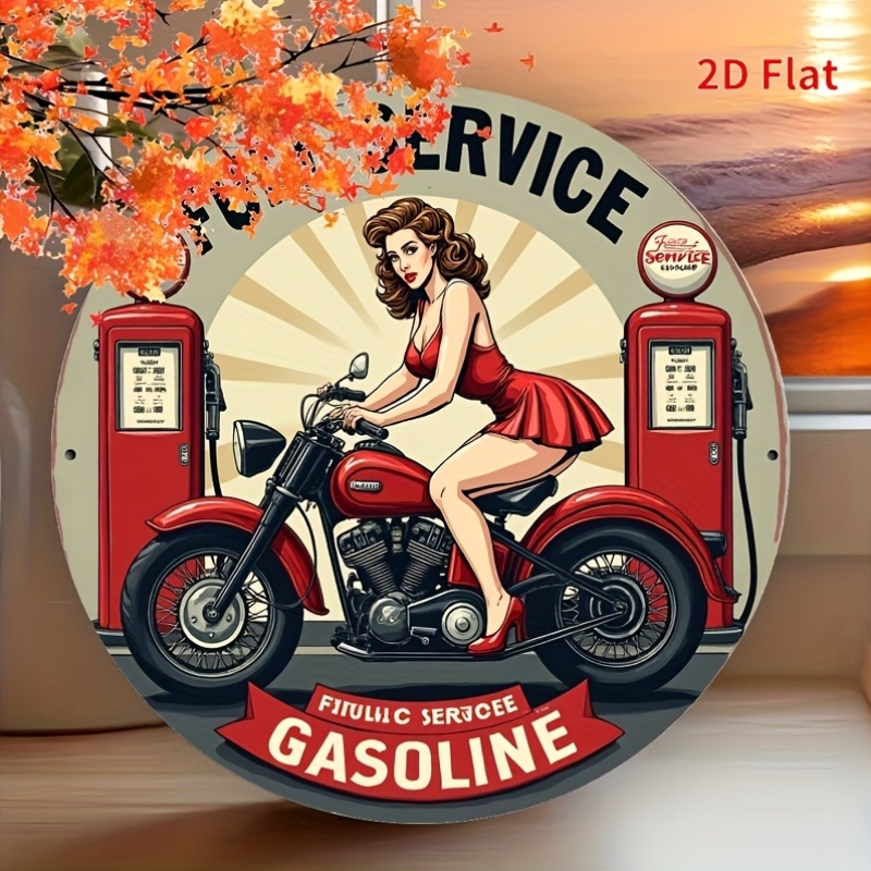 Round Metal Tin Sign Wall Deco - Brass Weight Plate incelemesi ve fiyatı