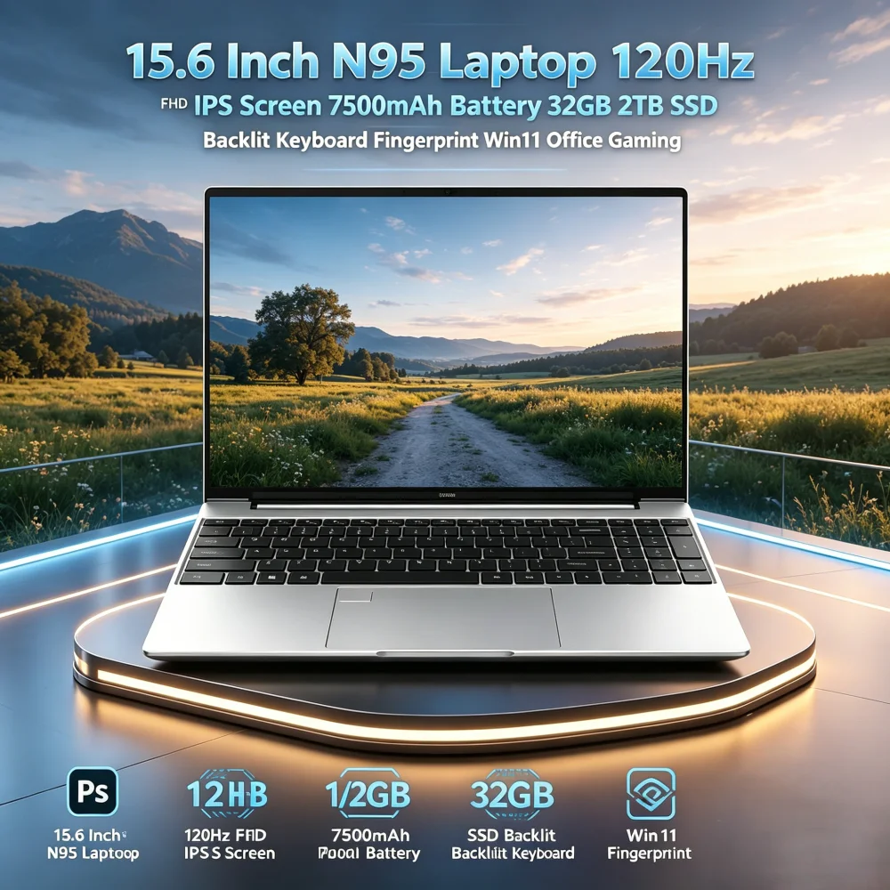 15.6 Inch N95 Laptop 120Hz FHD - Gaming Keyboard Backlit incelemesi ve fiyatı