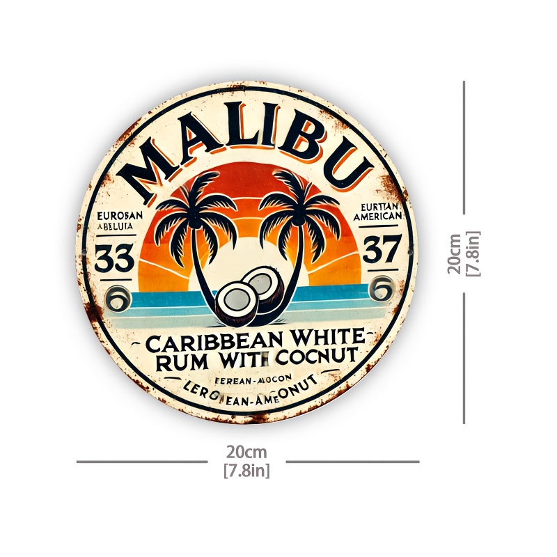 Vintage Malibu Rum Coconut Alu - Brass Weight Plate incelemesi ve fiyatı