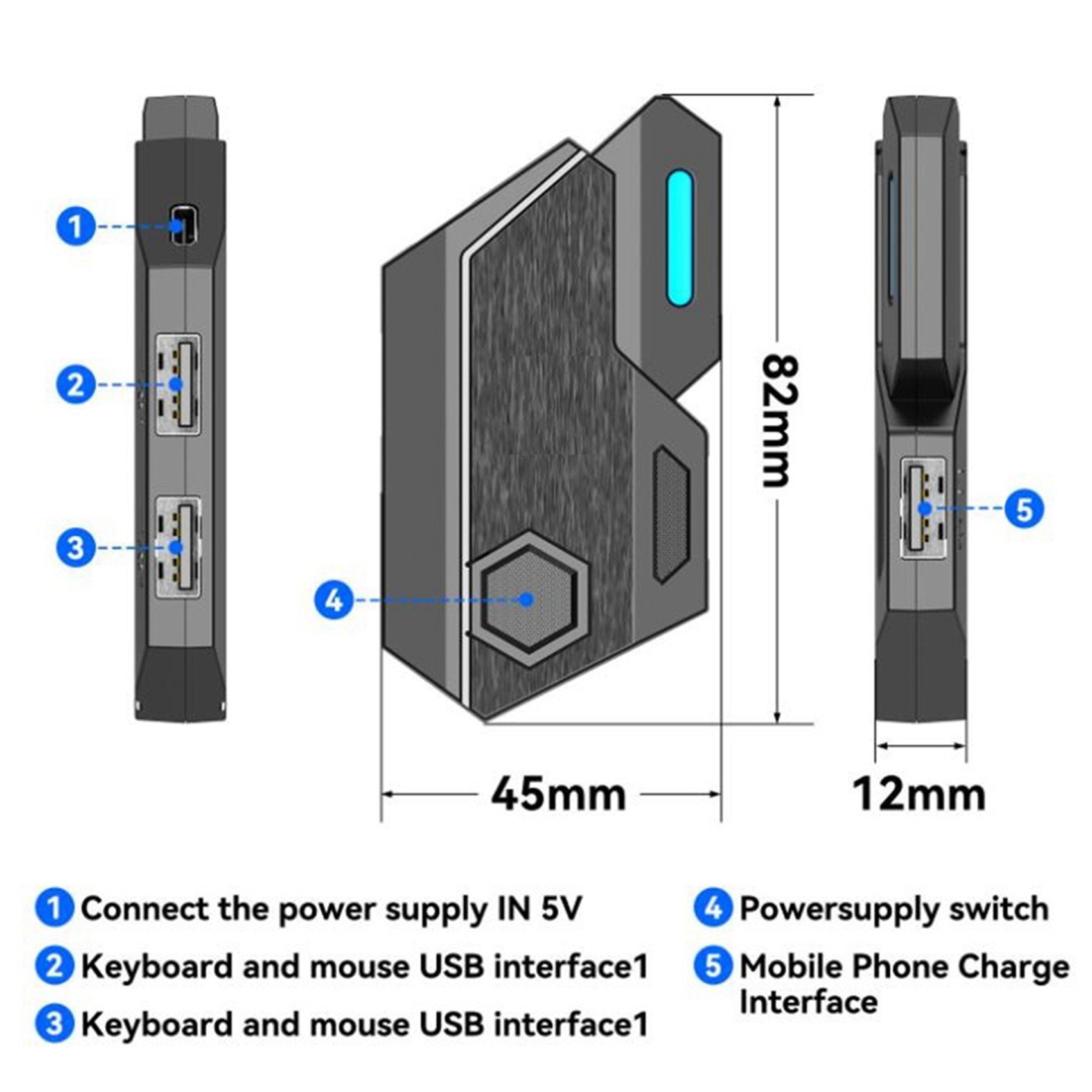 T36C Gamepad Mobile For PUBG C - Gaming Keyboard And Mouse Converter For Mobile incelemesi ve fiyatı