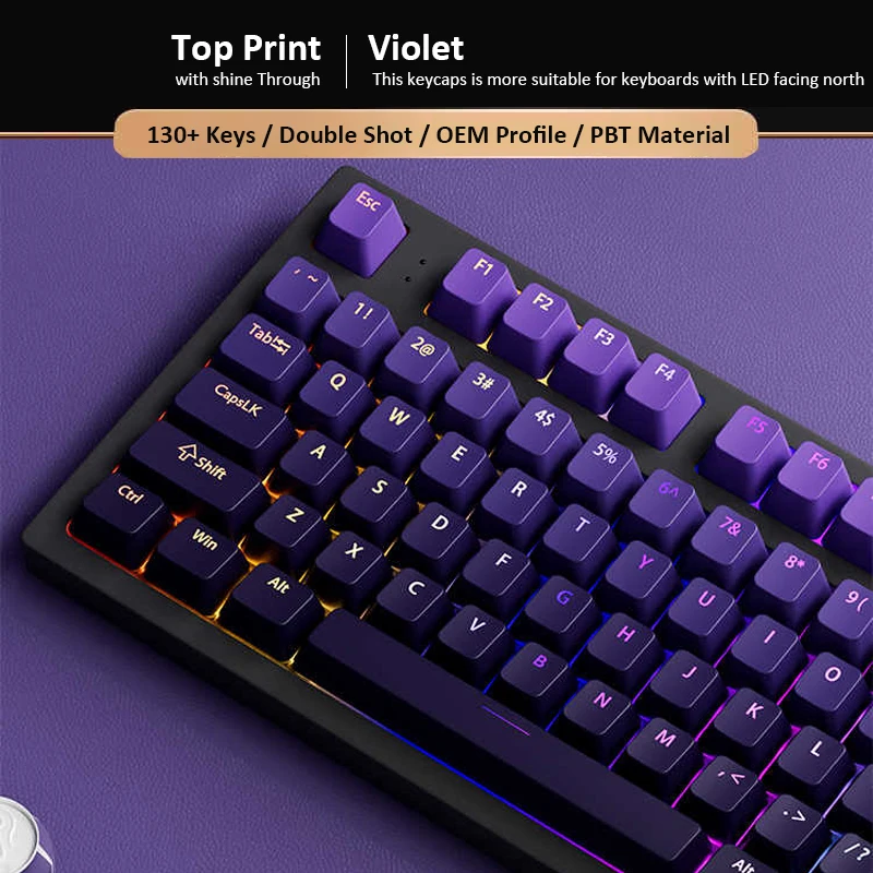 Custom Gradient Violet OEM Pro - Gaming Keyboard Top incelemesi ve fiyatı