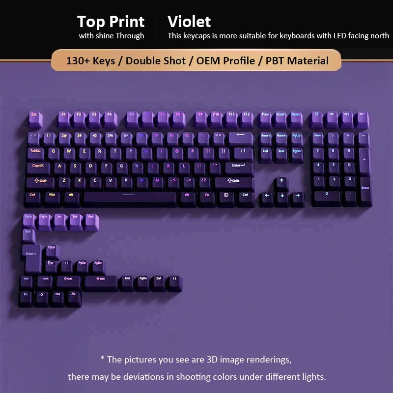 Custom Gradient Violet OEM Pro - Gaming Keyboard Top incelemesi ve fiyatı