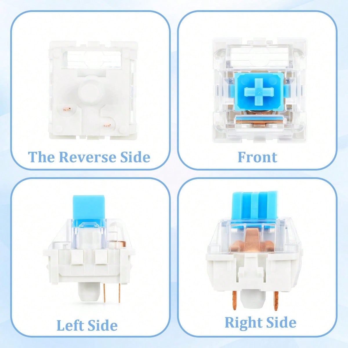 100 Practical Blue Switches, H - Gaming Keyboard Hot Swappable incelemesi ve fiyatı