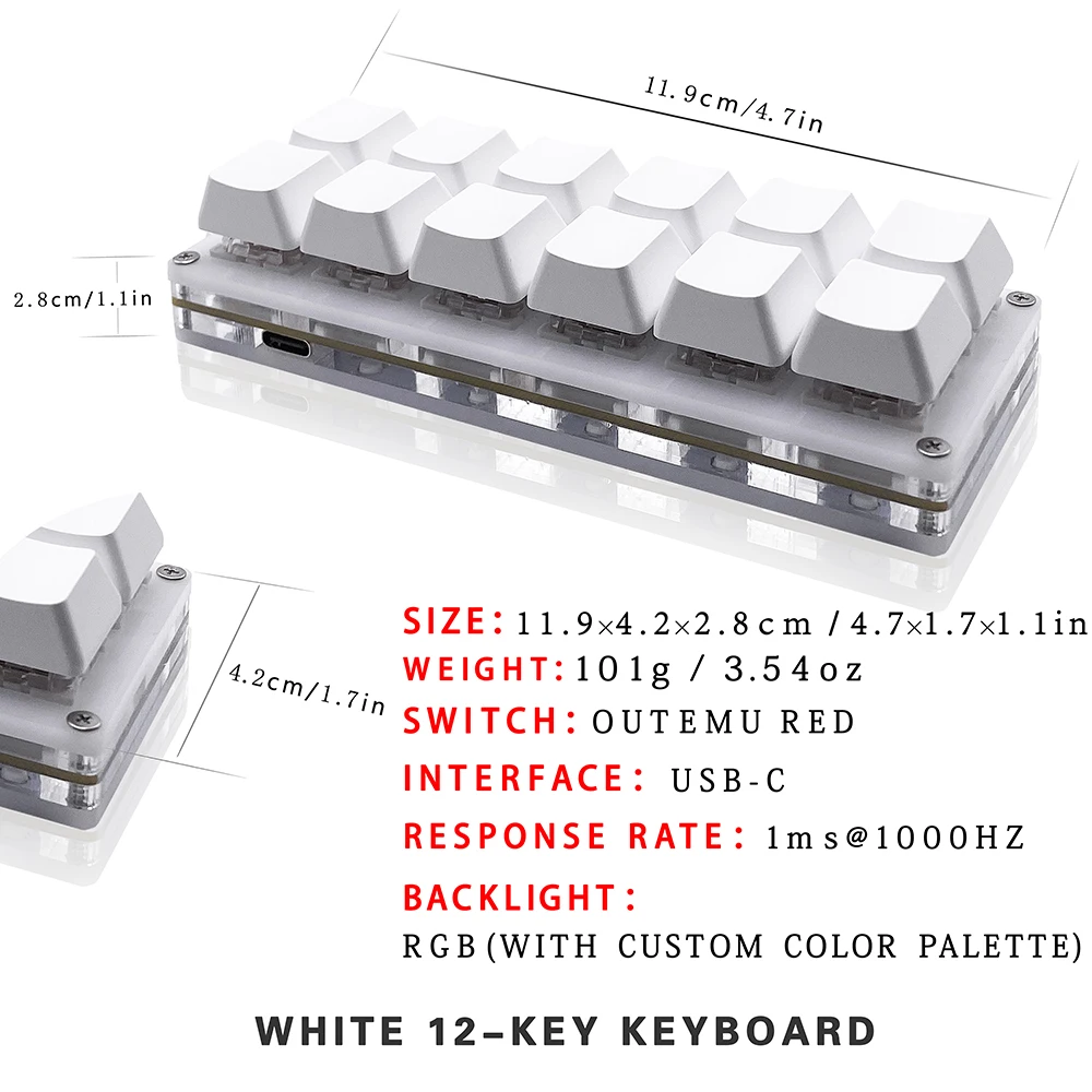 12 Keys Mini Game Mechanical G - Gaming Keyboard 1 Hand incelemesi ve fiyatı