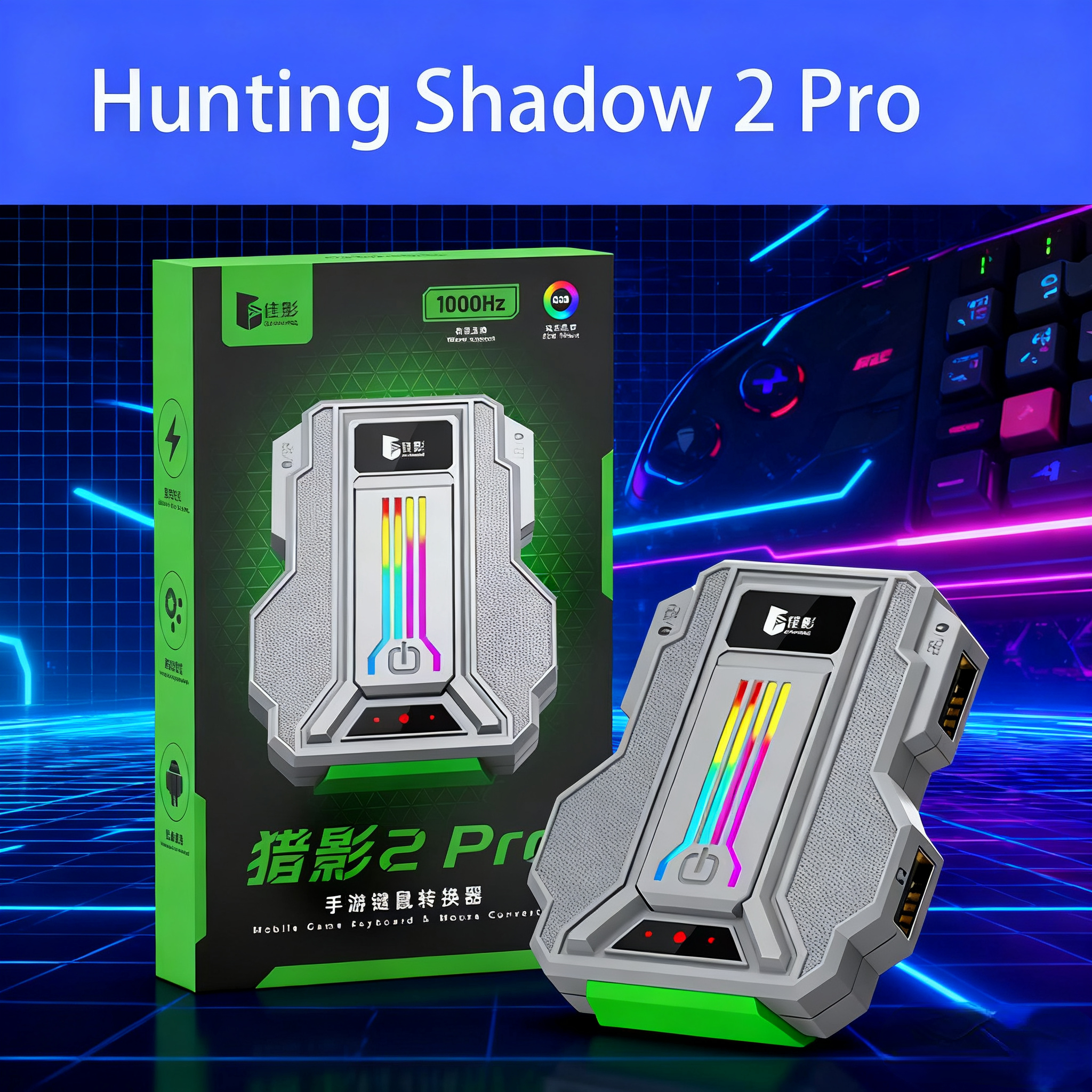 1000HZ Gamwing Hunting 2/2pro  - Gaming Keyboard And Mouse Converter For Mobile incelemesi ve fiyatı