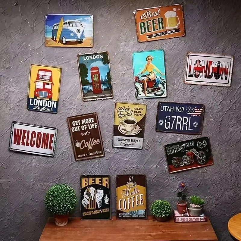 Vintage Bar Metal Signs Bathro - Brass Weight Plate incelemesi ve fiyatı