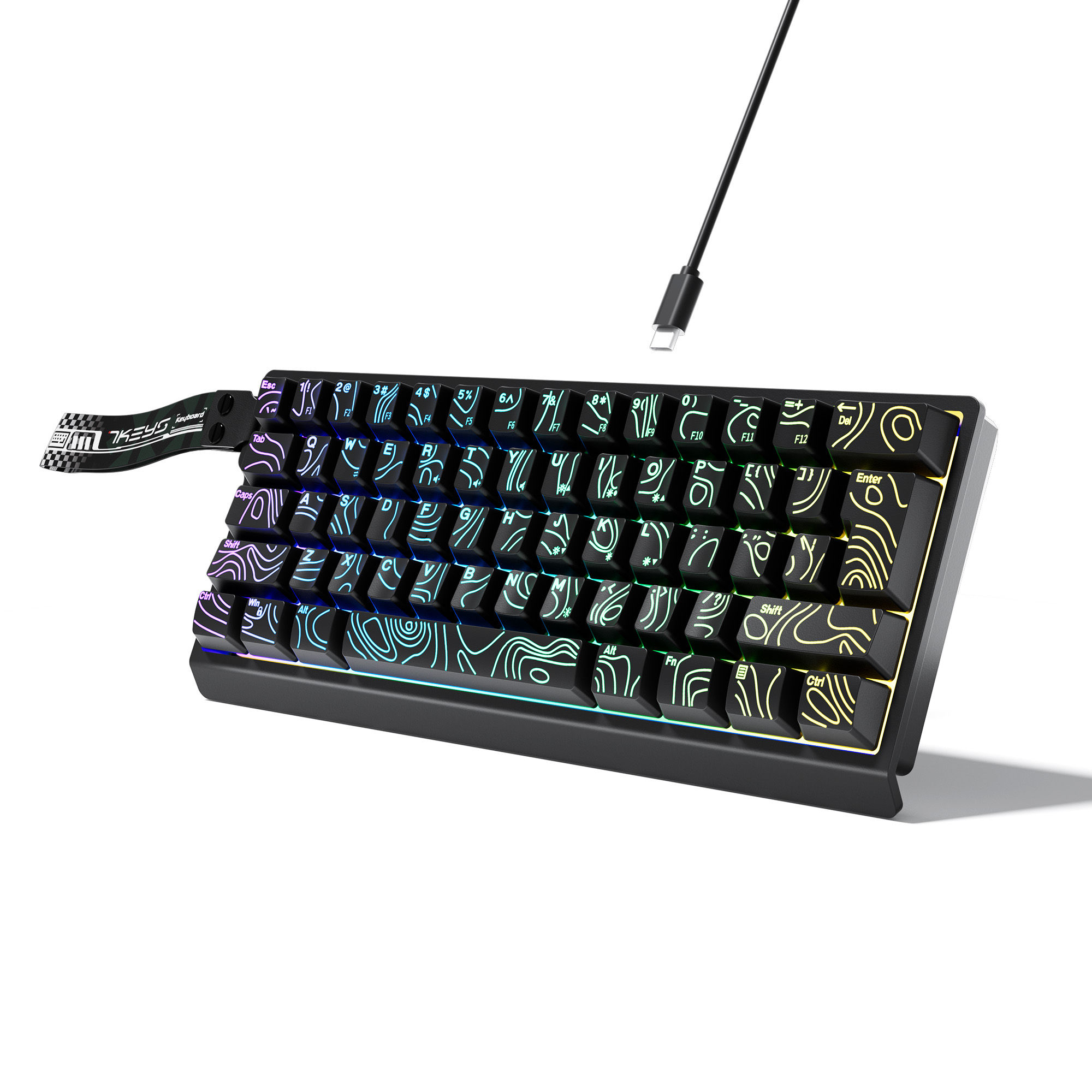 60% compact wired keyboard wit - Keyboard Gaming Transparent incelemesi ve fiyatı