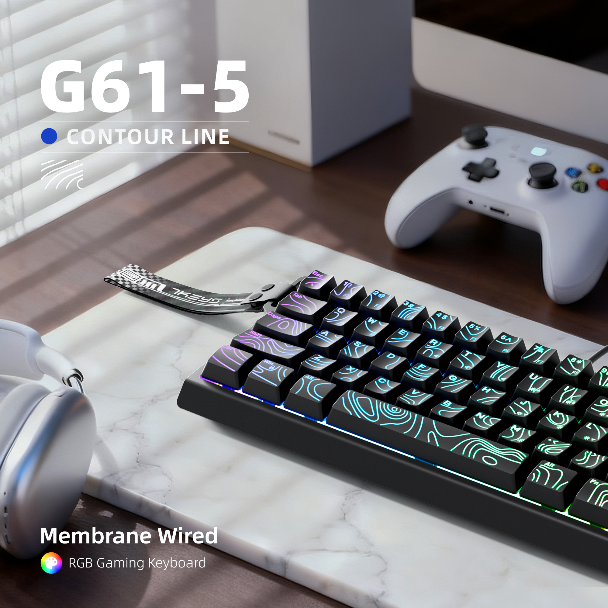 60% compact wired keyboard wit - Keyboard Gaming Transparent incelemesi ve fiyatı