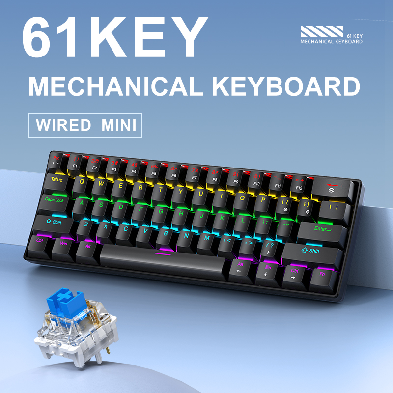 K61 Wired Mechanical Gaming Ke - Keyboard Gaming Blue Switch incelemesi ve fiyatı