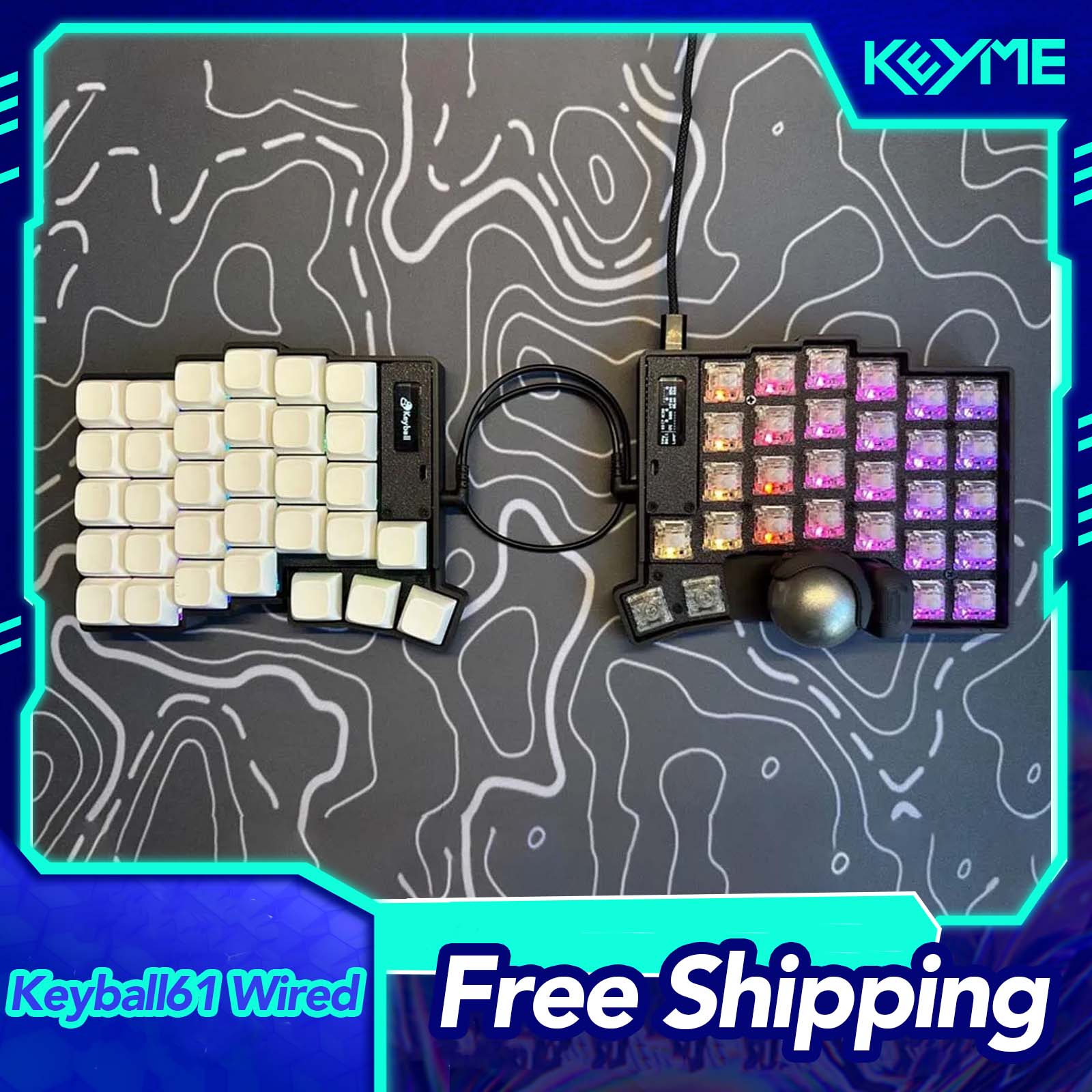 Keyball 39/44/61 Split Keyboar - Gaming Keyboard Bundle incelemesi ve fiyatı