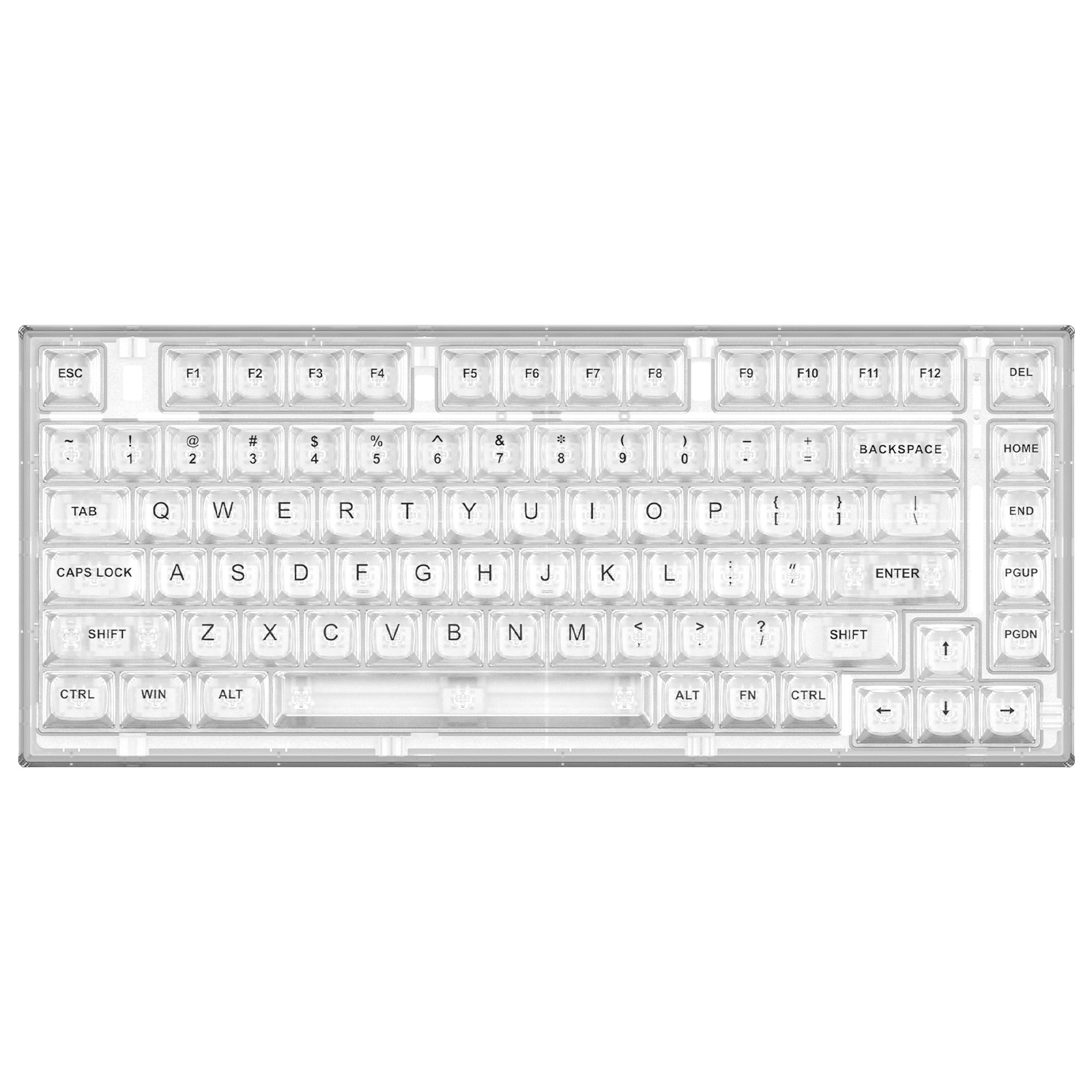 YUNZII X75 White 82 Keys Hot S - Keyboard Gaming Transparent incelemesi ve fiyatı