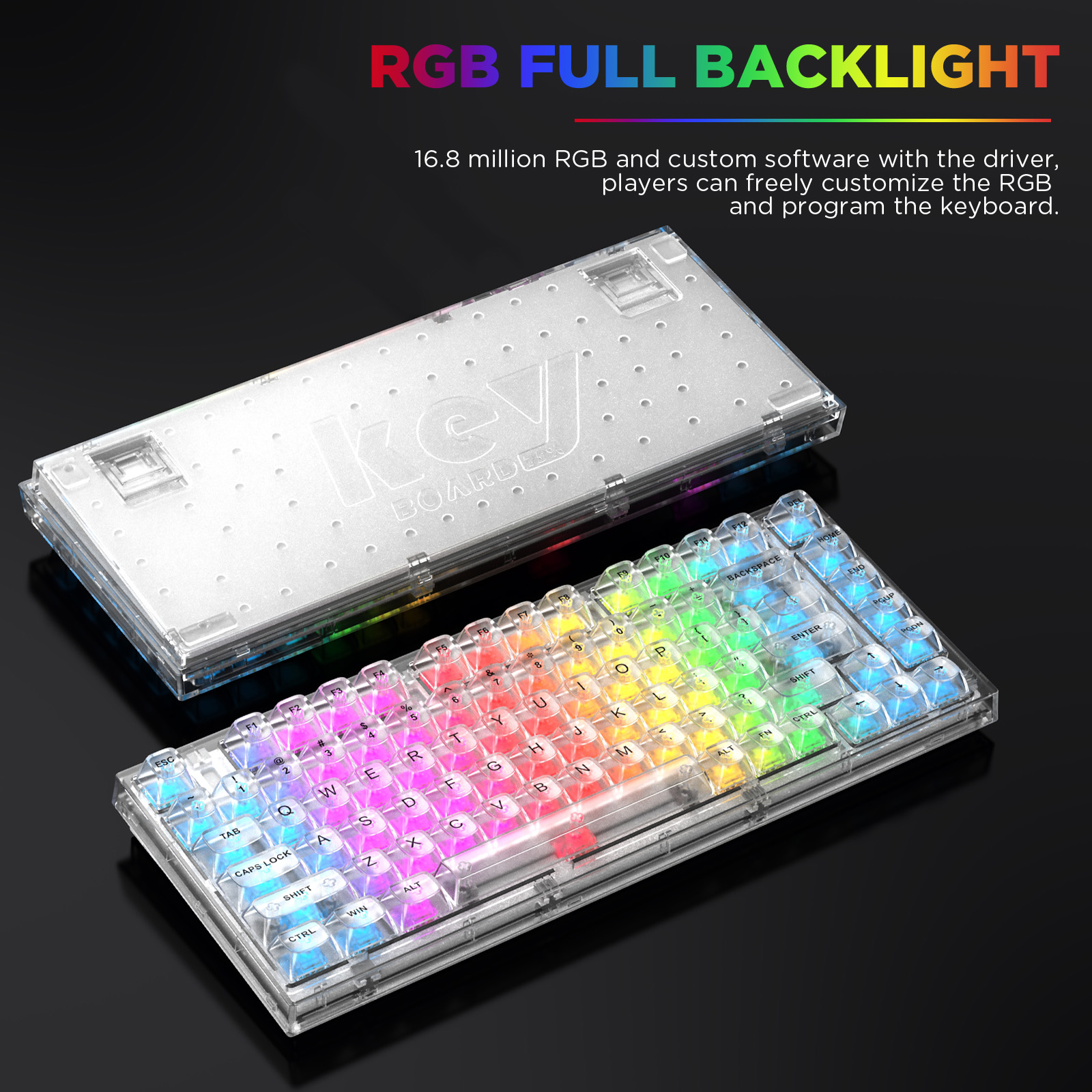 YUNZII X75 White 82 Keys Hot S - Keyboard Gaming Transparent incelemesi ve fiyatı