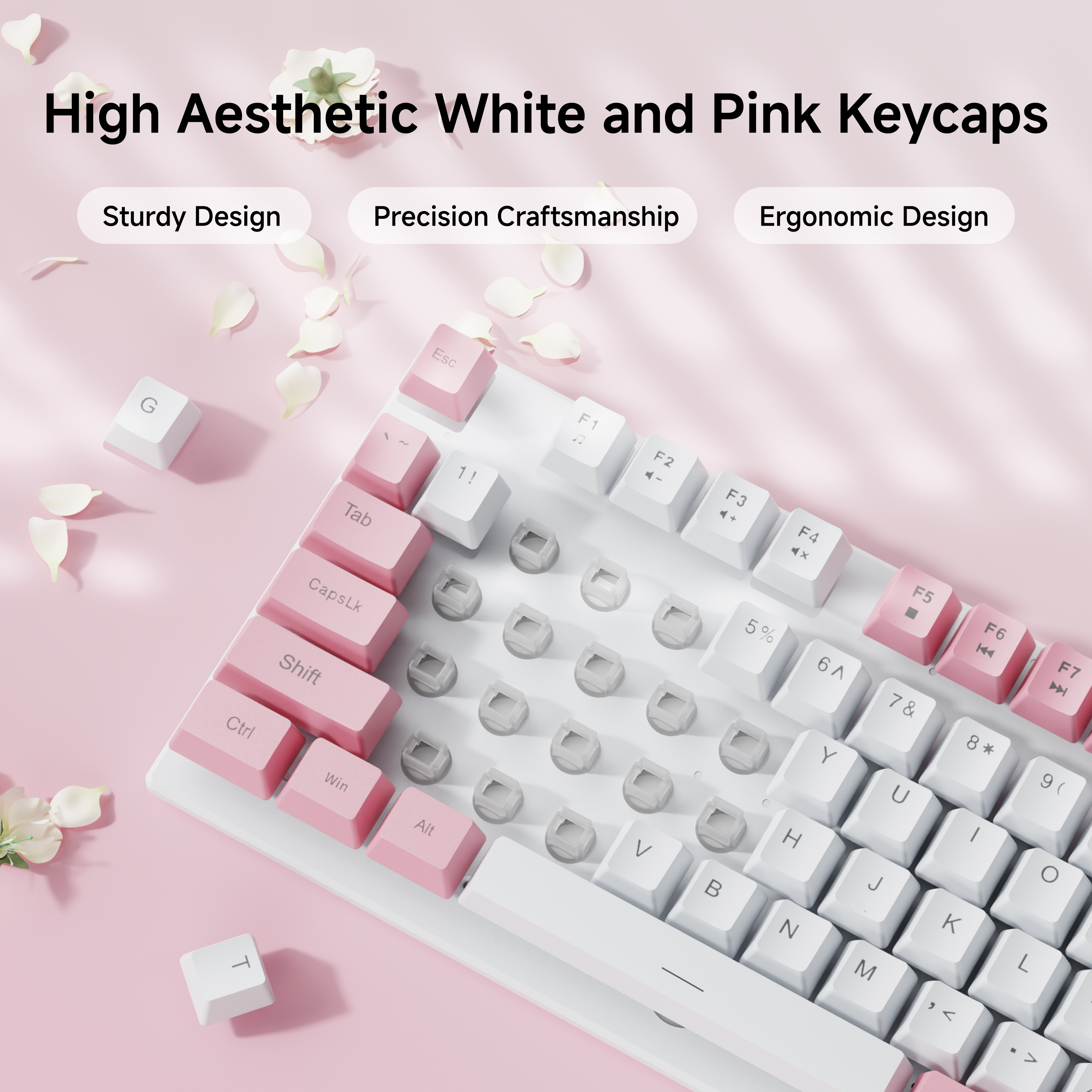 EWEADN Wired Pink White Keyboa - Gaming Keyboard That Is Quiet incelemesi ve fiyatı
