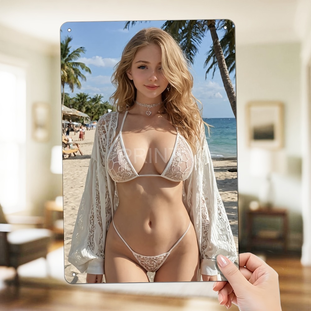 Blonde Bikini Curvy Girl Sexy  - Brass Weight Plate incelemesi ve fiyatı