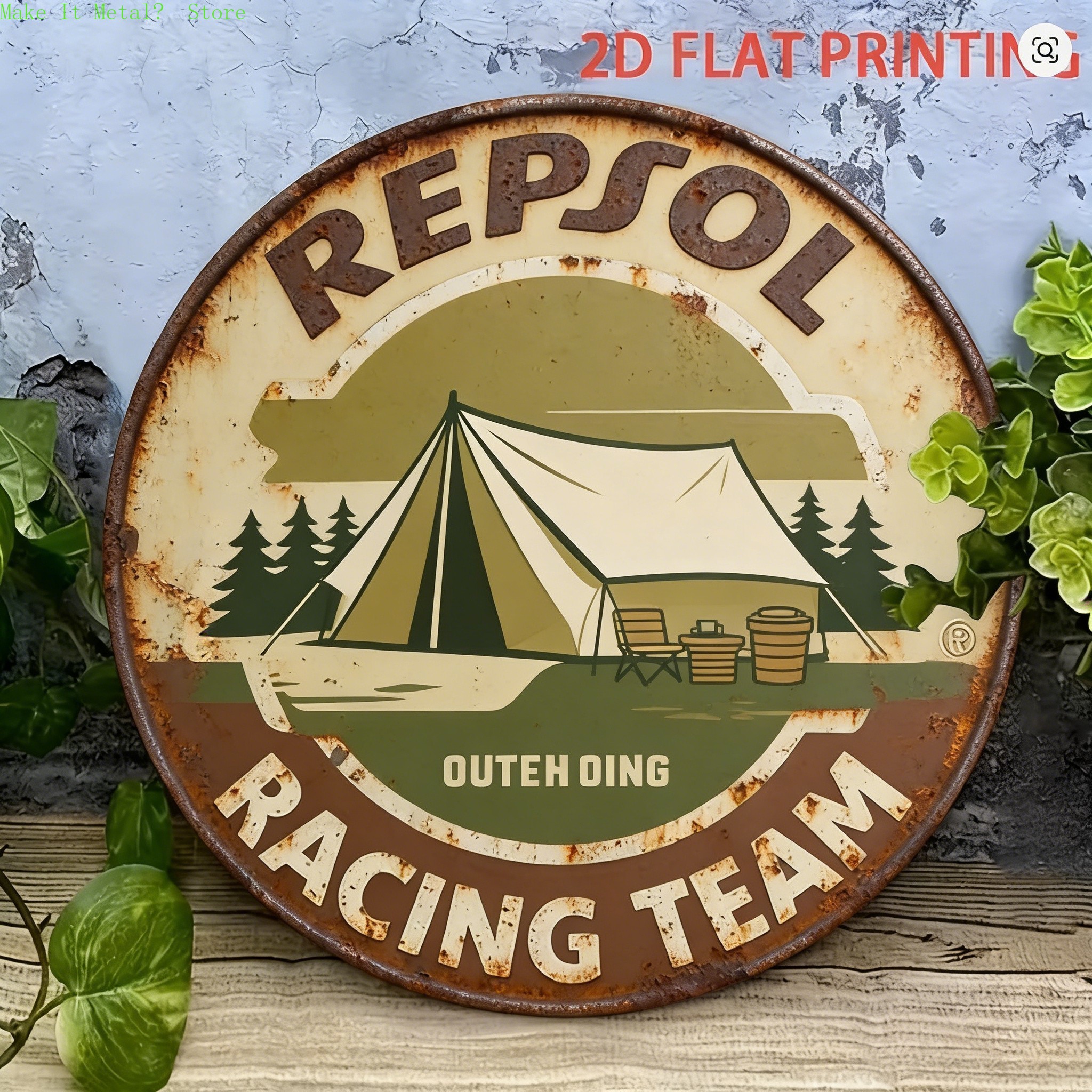 Vintage Repsol Gas Pump Metal  - Brass Weight Plate incelemesi ve fiyatı