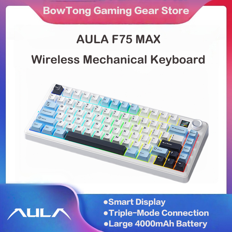 AULA F75 MAX 75% Tri-Mode Mech - Gaming Keyboard Hot Swappable incelemesi ve fiyatı