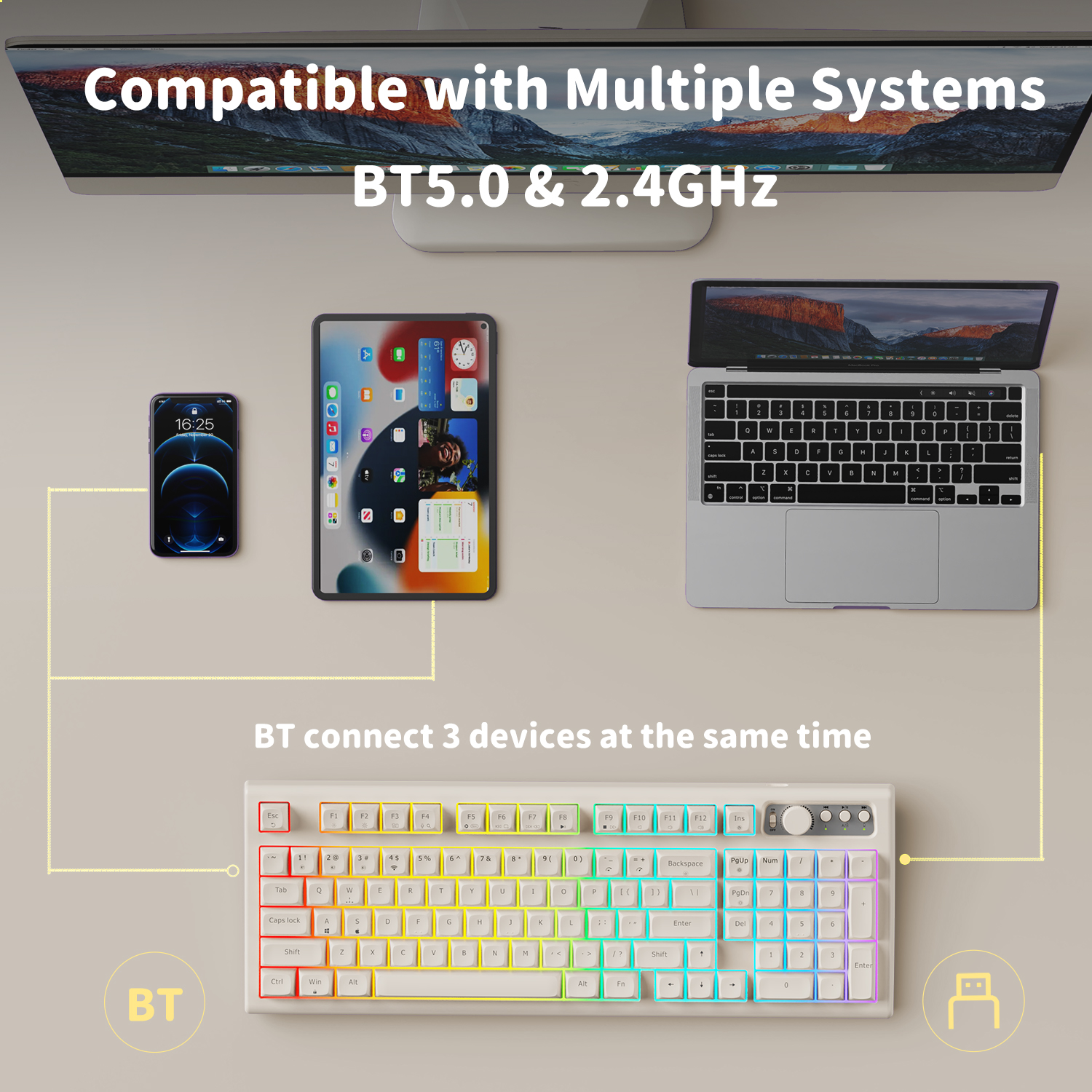 EWEADN V97 Cute Creamy Keyboar - Gaming Keyboard That Is Quiet incelemesi ve fiyatı