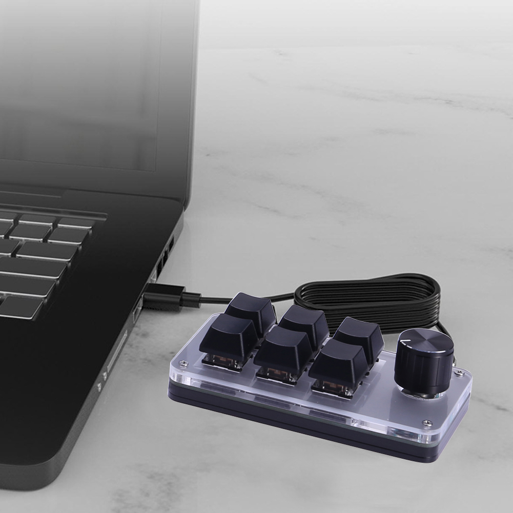 6 Key 1 Knob Programming Macro - Gaming Keyboard 1 Hand incelemesi ve fiyatı