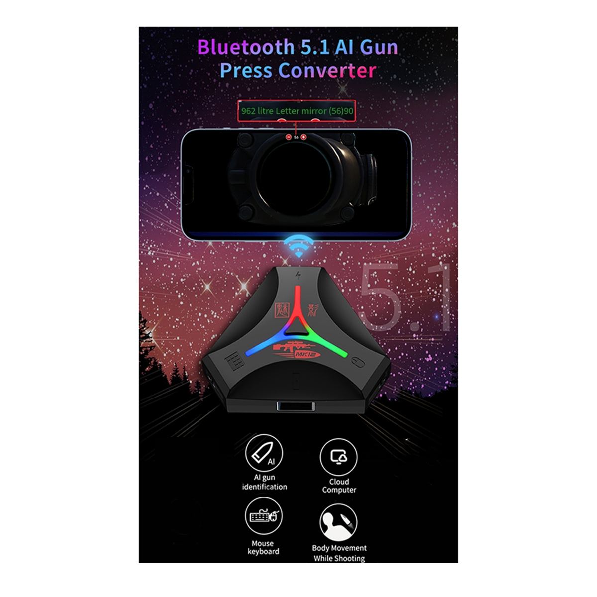 MK12 Plug and Paly Gamepad PUB - Gaming Keyboard And Mouse Converter For Mobile incelemesi ve fiyatı