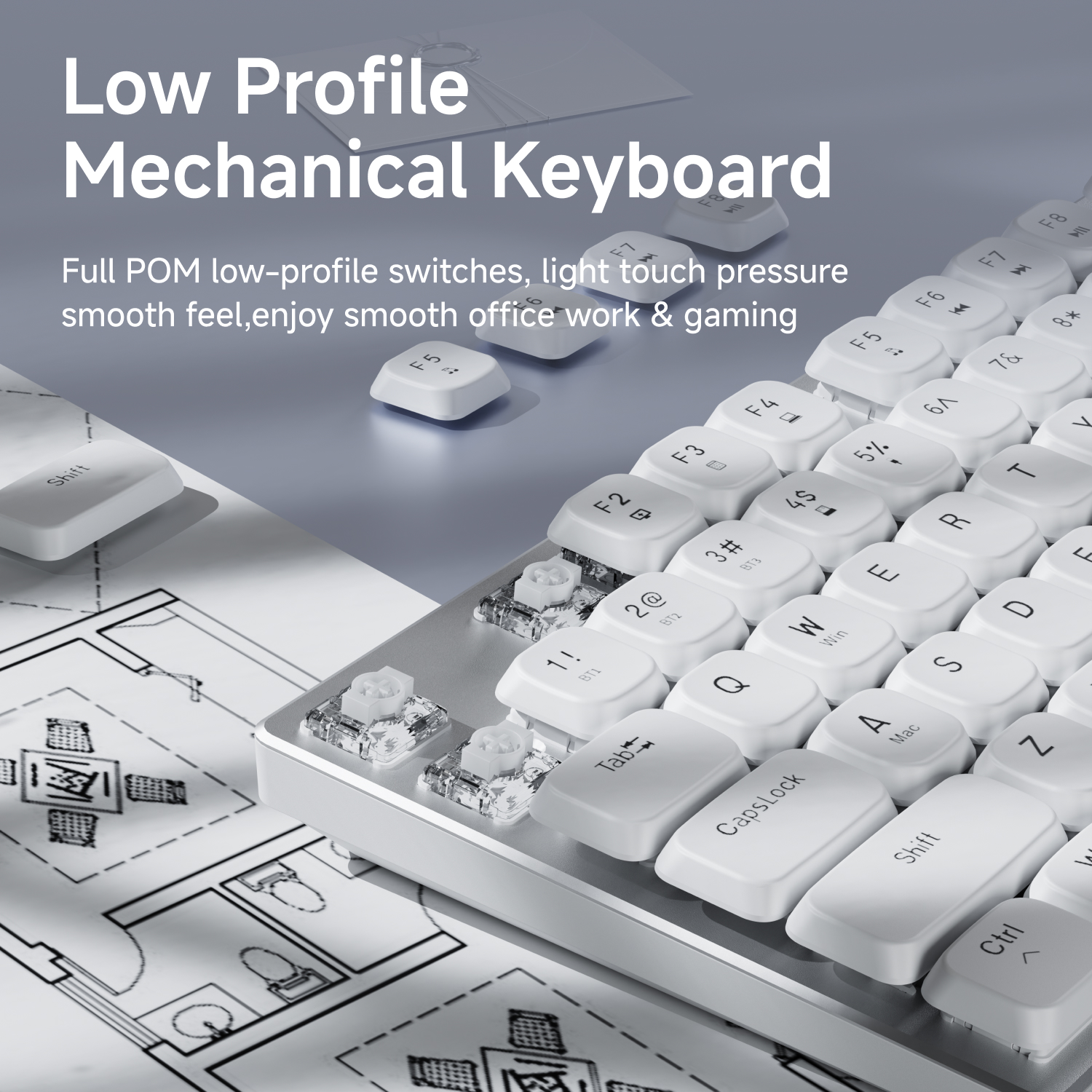 EWEADN Wireless Low-Profile Me - Gaming Keyboard Top incelemesi ve fiyatı