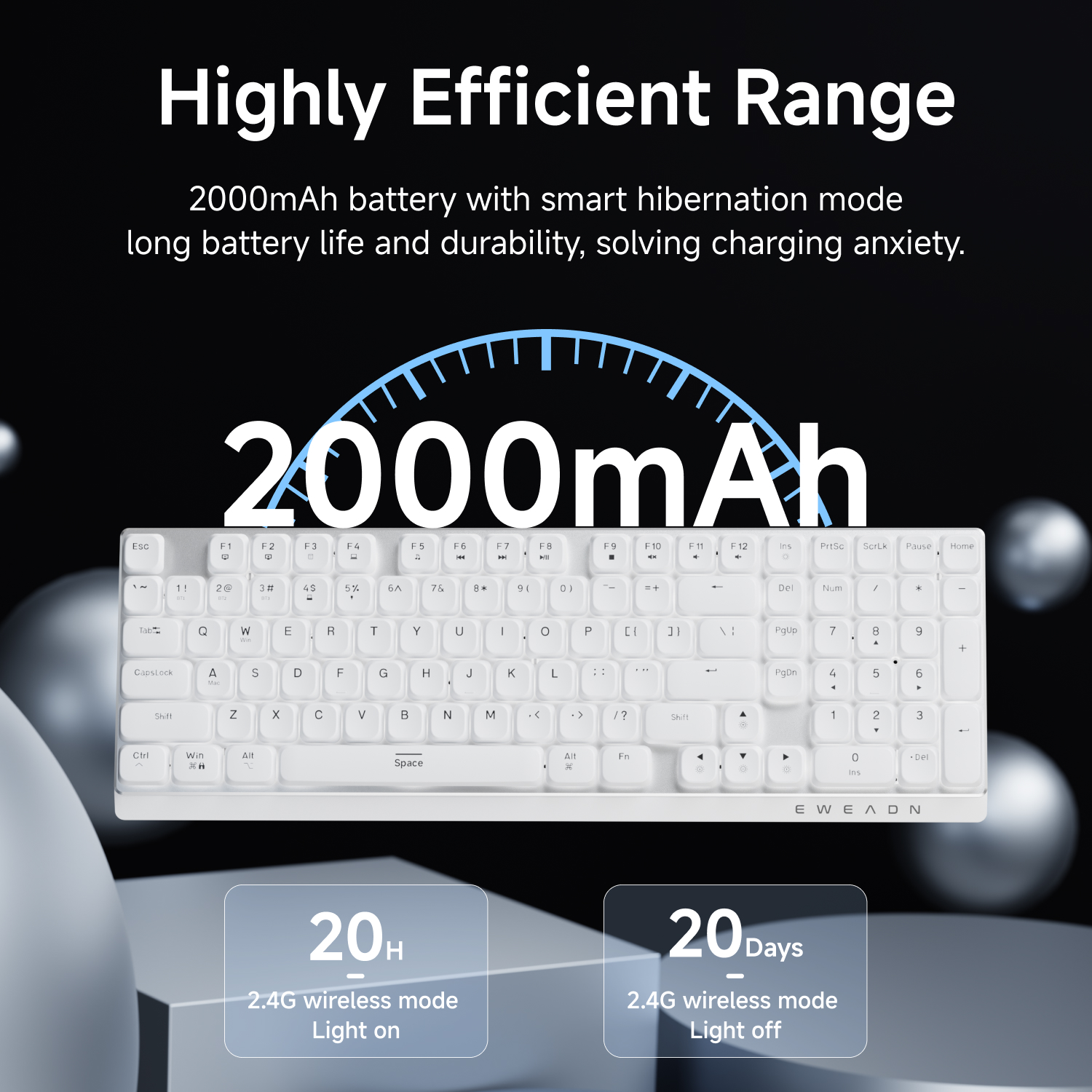 EWEADN Wireless Low-Profile Me - Gaming Keyboard Top incelemesi ve fiyatı
