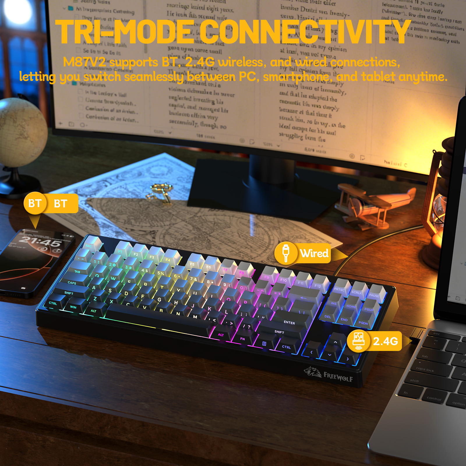 ZIYOULANG M87V2 87 Keys Tri-Mo - Gaming Keyboard That Is Quiet incelemesi ve fiyatı