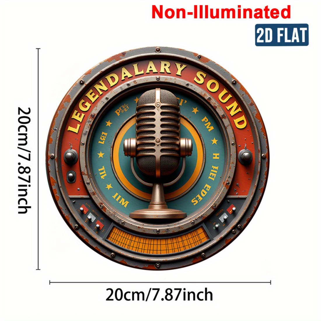 Vintage Stereo Wall Art 2D Met - Brass Weight Plate incelemesi ve fiyatı